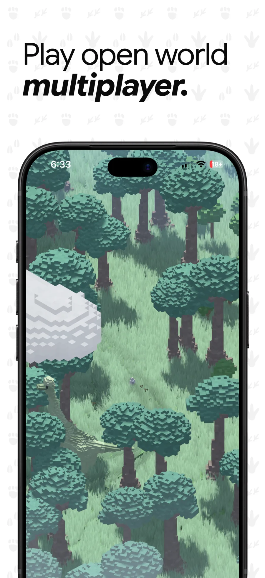 Play open world multiplayer: a forest of round voxel trees